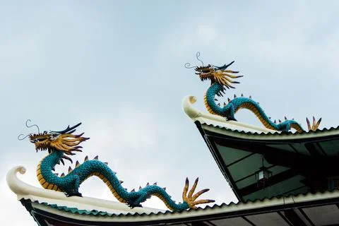 Dragon Statues Foto stock