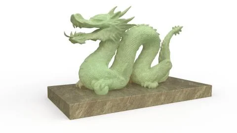 Dragon stature stone Stock Illustration