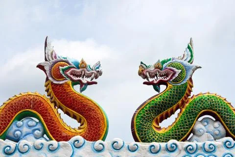 Dragon status Stock Photos