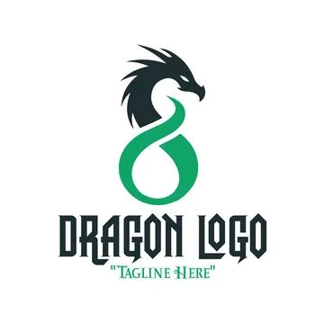 Dragon Strength Emblem Logo Stock Illustration