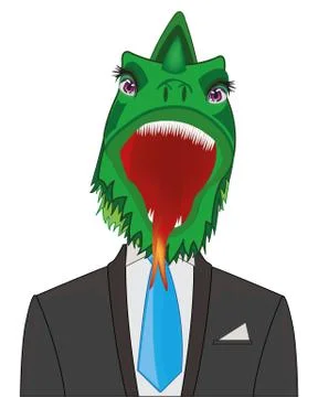 Dragon in suit Stock Illustration