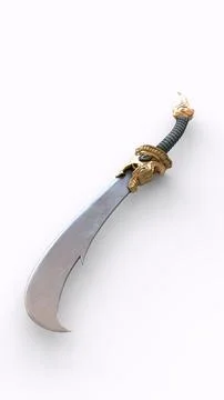 Dragon sword with white background Stock Illustration