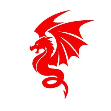 Dragon Tattoo Vector Design – Mythical Illustration Stock Illustration