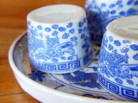 Dragon tea cup Stock Photos