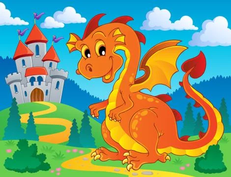 Dragon theme image - illustration Stock Illustration