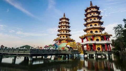 Dragon Tiger Tower Video stock 72665948