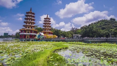 Dragon Tiger Tower Stock Footage 72667875