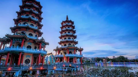 Dragon Tiger Tower Video stock 196983278