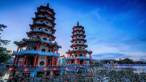 Dragon Tiger Tower Video stock 196983310