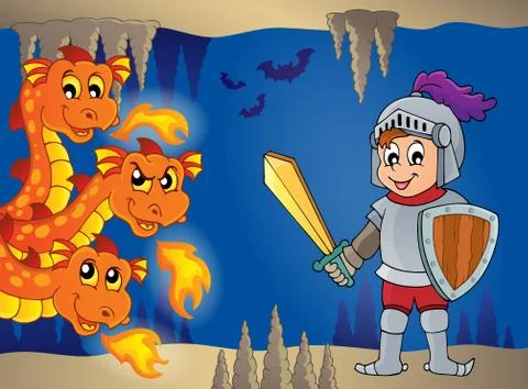 Dragon topic image - illustration. Stock Illustration