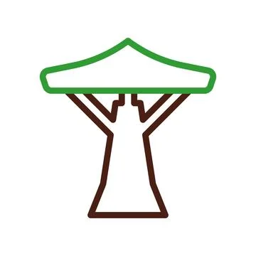 Dragon tree icon. Concept of nature, environment, and conservation. Illustrazione stock