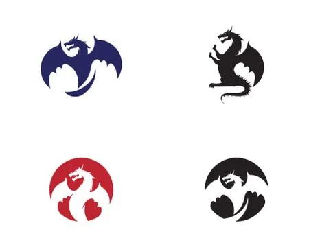 Dragon vector icon illustration Stock Illustration