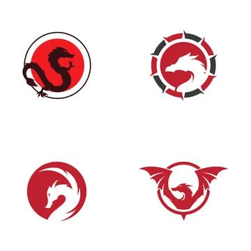 Dragon vector icon illustration Stock Illustration