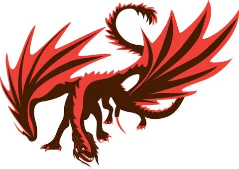 Dragon vector illustration Stock Illustration