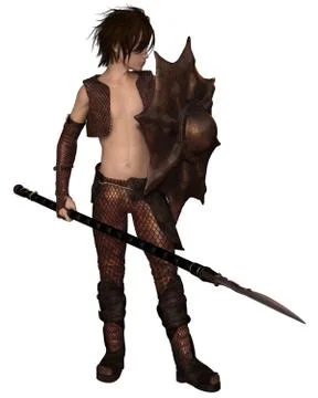 Dragon Warrior Boy Illustrazione stock