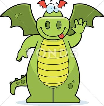 Dragon Waving Stock Illustration