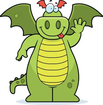Dragon Waving Illustrazione stock