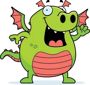 Dragon waving Stock Illustration