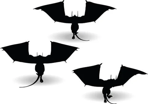 Dragon on white background Stock Illustration