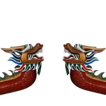 Dragon on white background Stock Photos