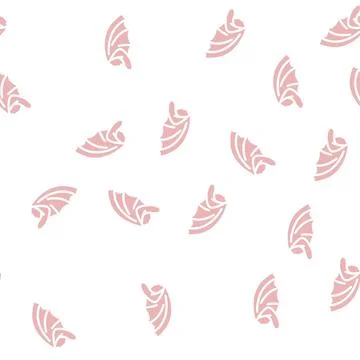 Dragon wing glyph vector seamless pattern Stock Illustration