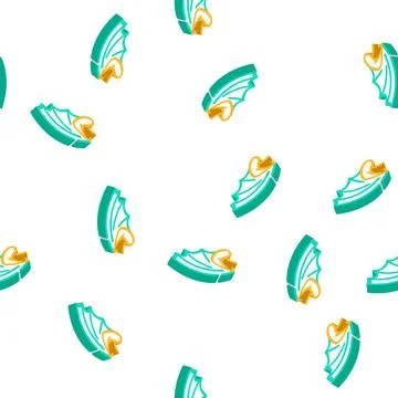 Dragon wing isometric icon seamless pattern Illustrazione stock