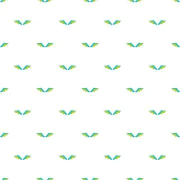 Dragon wings icon repeating pattern background Stock Illustration
