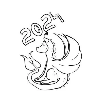 Dragon, the year of the dragon Stock Illustration