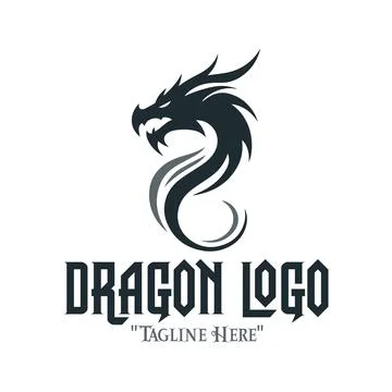 Dragonborn Emblem Logo Stock Illustration