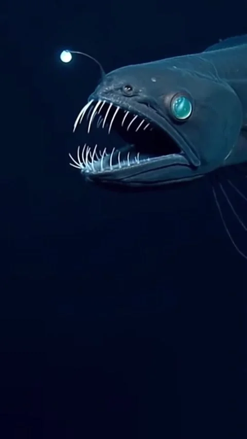 Dragonfish in the deep sea Stock Footage 323639585