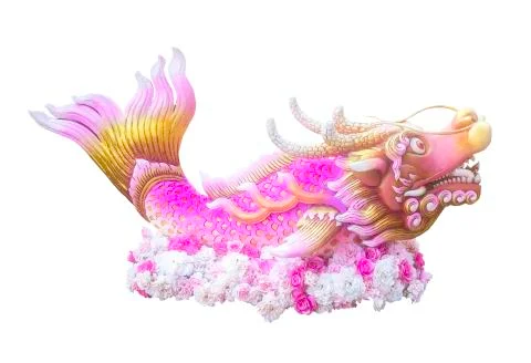 Dragonfish statue isolate Stock Photos