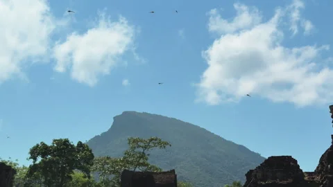 Dragonflies Swarming Over My Son Sanctuary Rocky Mountain Hoi An Vietnam Blue Stock Footage 333355863