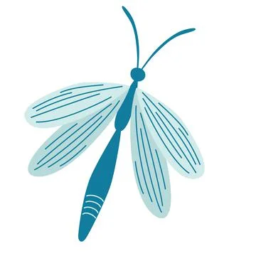 Dragonfly. Cute dragon fly. Insect. Vector illustration in flat cartoon style Illustrazione stock