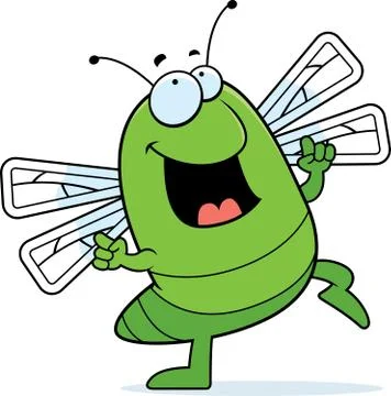 Dragonfly Dancing Stock Illustration