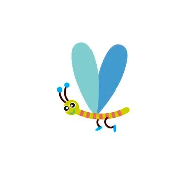 Dragonfly flat color vector icon Illustrazione stock