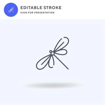 Dragonfly icon vector, filled flat sign, solid pictogram isolated on white, logo Illustrazione stock