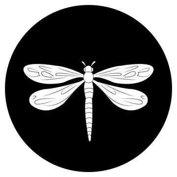 Dragonfly icon vector illustration 库存插图