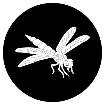 Dragonfly icon vector illustration 库存插图