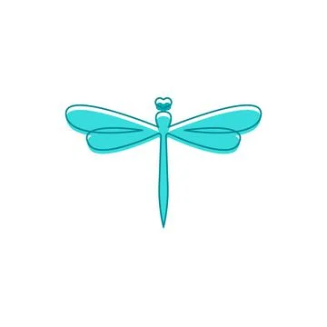 Dragonfly illustration icon Illustrazione stock