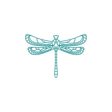 Dragonfly illustration icon Stock Illustration