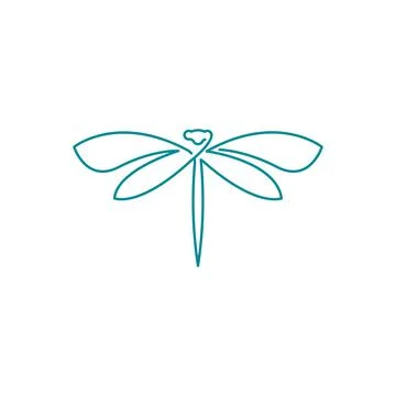 Dragonfly illustration icon Stock Illustration