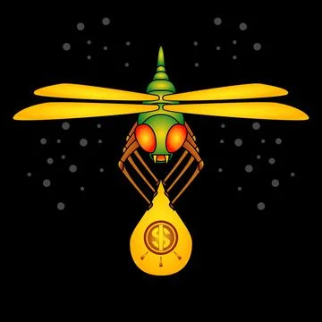 Dragonfly Ilustration Vector Stock Illustration