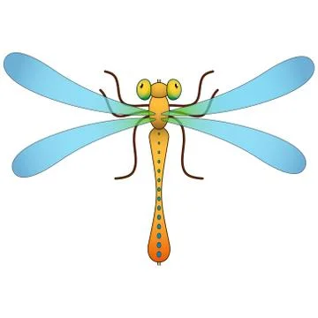 Dragonfly. Isolated object. Vector Image. Stock Illustration