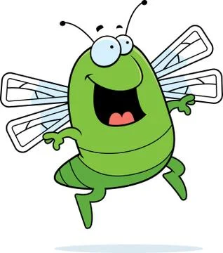 Dragonfly Jumping Stock Illustration