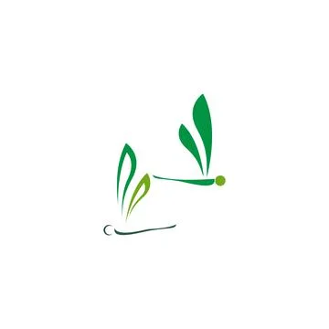 Dragonfly logo icon design concept template illustration Stock Illustration