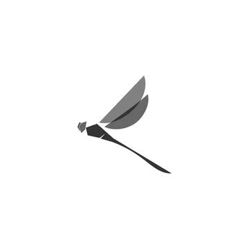 Dragonfly logo icon design concept template illustration Stock Illustration