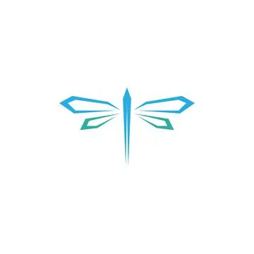 Dragonfly logo icon design concept template illustration Stock Illustration