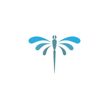 Dragonfly logo icon design concept template illustration Stock Illustration