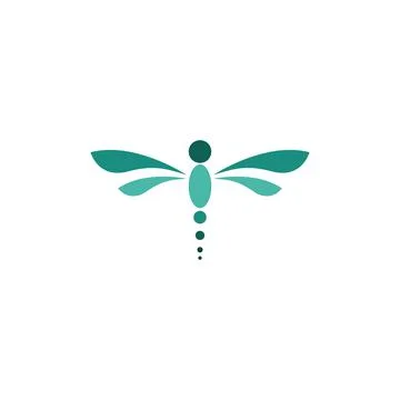 Dragonfly logo icon design concept template illustration Stock Illustration