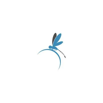 Dragonfly logo icon design concept template illustration Stock Illustration